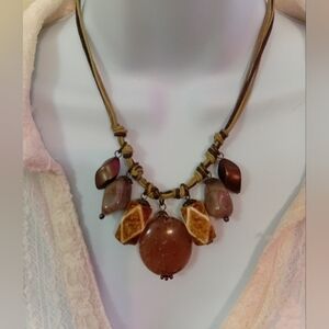 Elegant Brown Beaded Necklace
